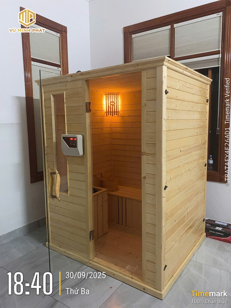 Phòng xông hơi đủ cho 3 người sử dụng