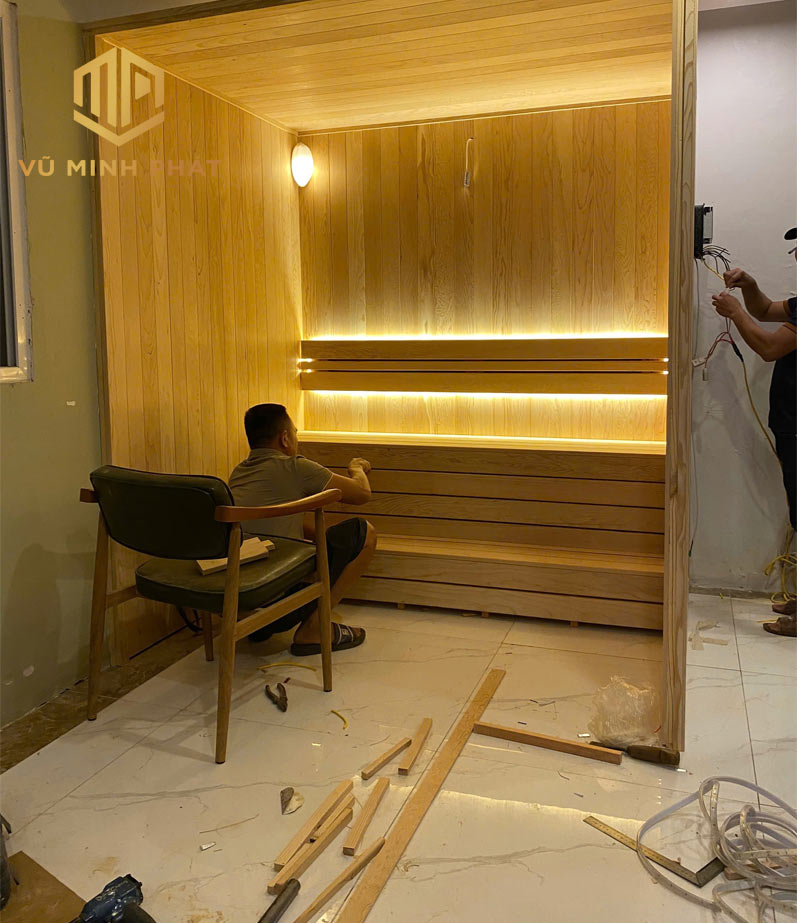 Lắp và kiểm tra Điện & chiếu sáng phòng xông hơi khô