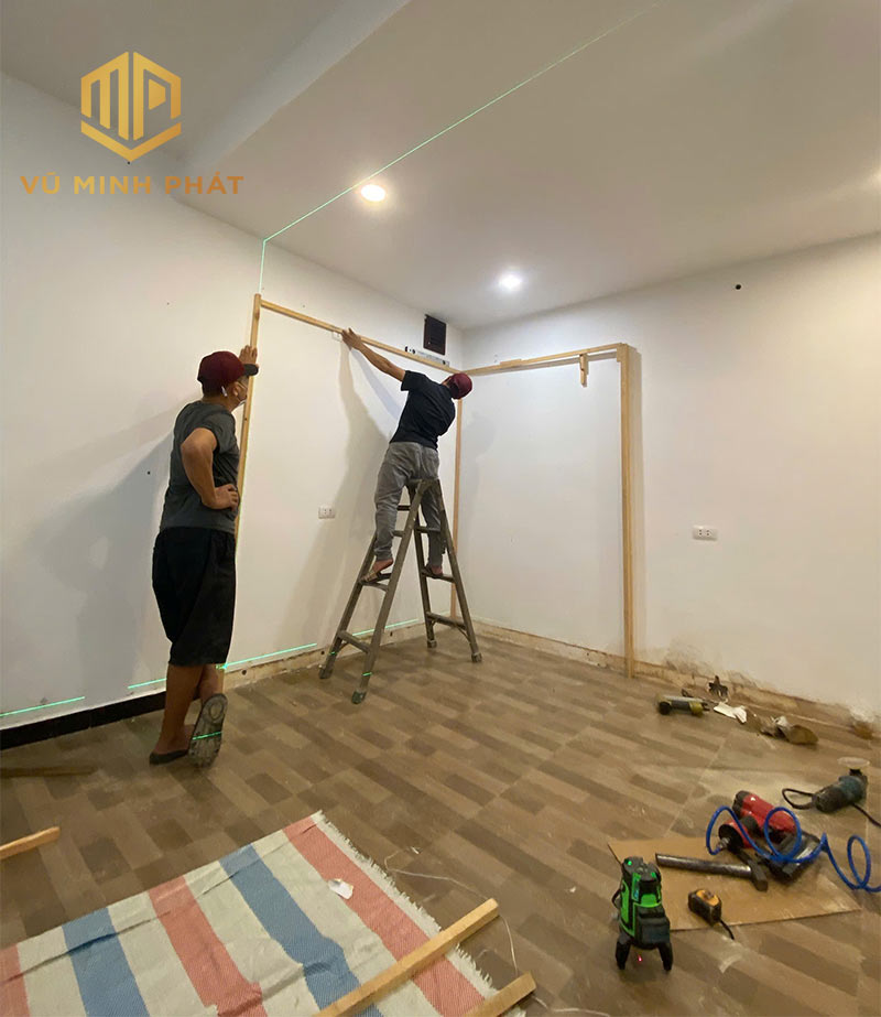 Dựng khung xương phòng xông hơi