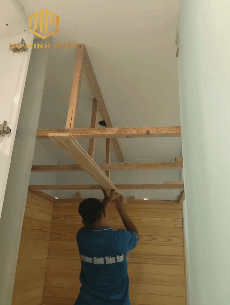 Thi công vách trần phòng xông hơi