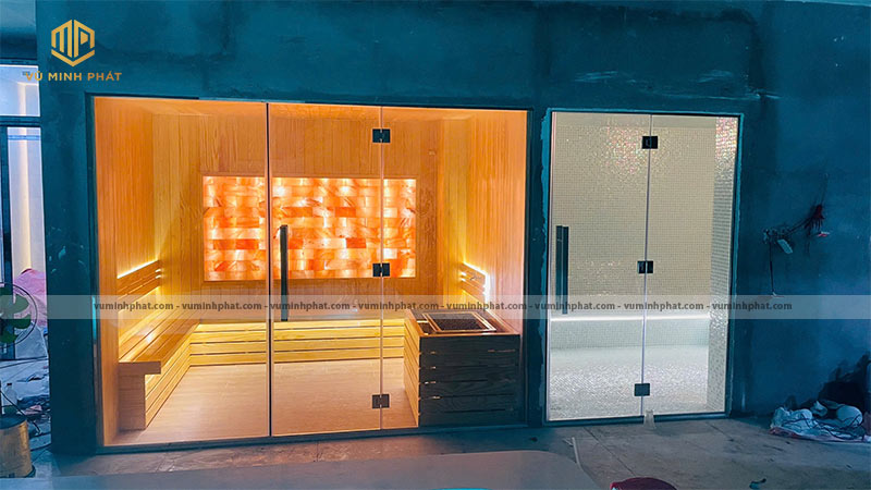 Tổ hợp phòng xông hơi khô đá muối và ướt do VŨ Minh Phát thi công