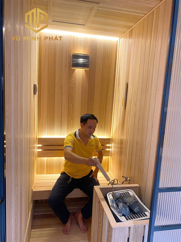 Chạy thử bàn giao phòng xông hơi cho khách hàng sử dụng an toàn hiệu quả