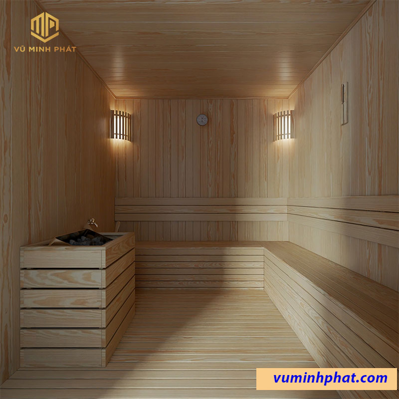 Thiết kế 3D phòng xông hơi khô do Vũ Minh Phát thực hiện