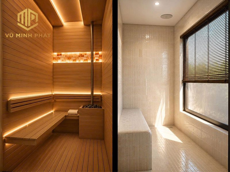 Lắp đặt Phòng xông hơi khô và ướt ngày tại nhà